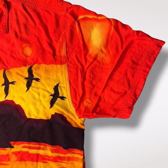 Vintage Wingo Hawaiian Sunset Rayon Shirt XL - Picture 4 of 10